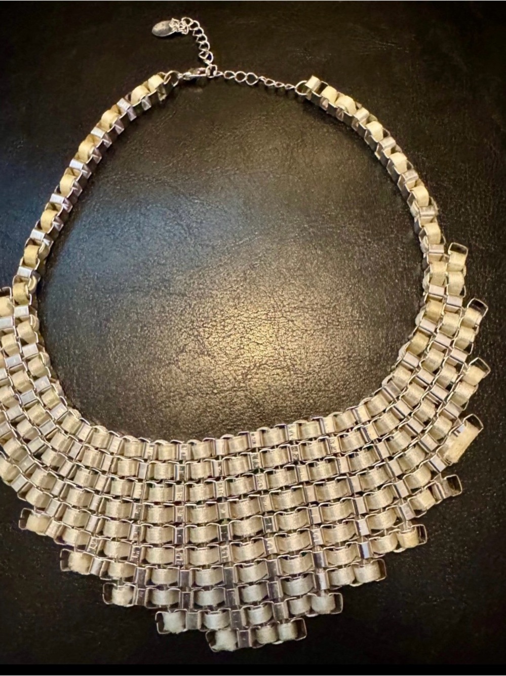 Claire's Cleopatra style woven box collar bib necklace